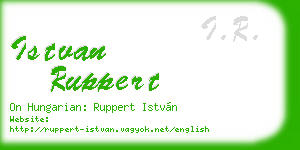 istvan ruppert business card