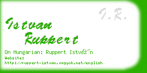 istvan ruppert business card